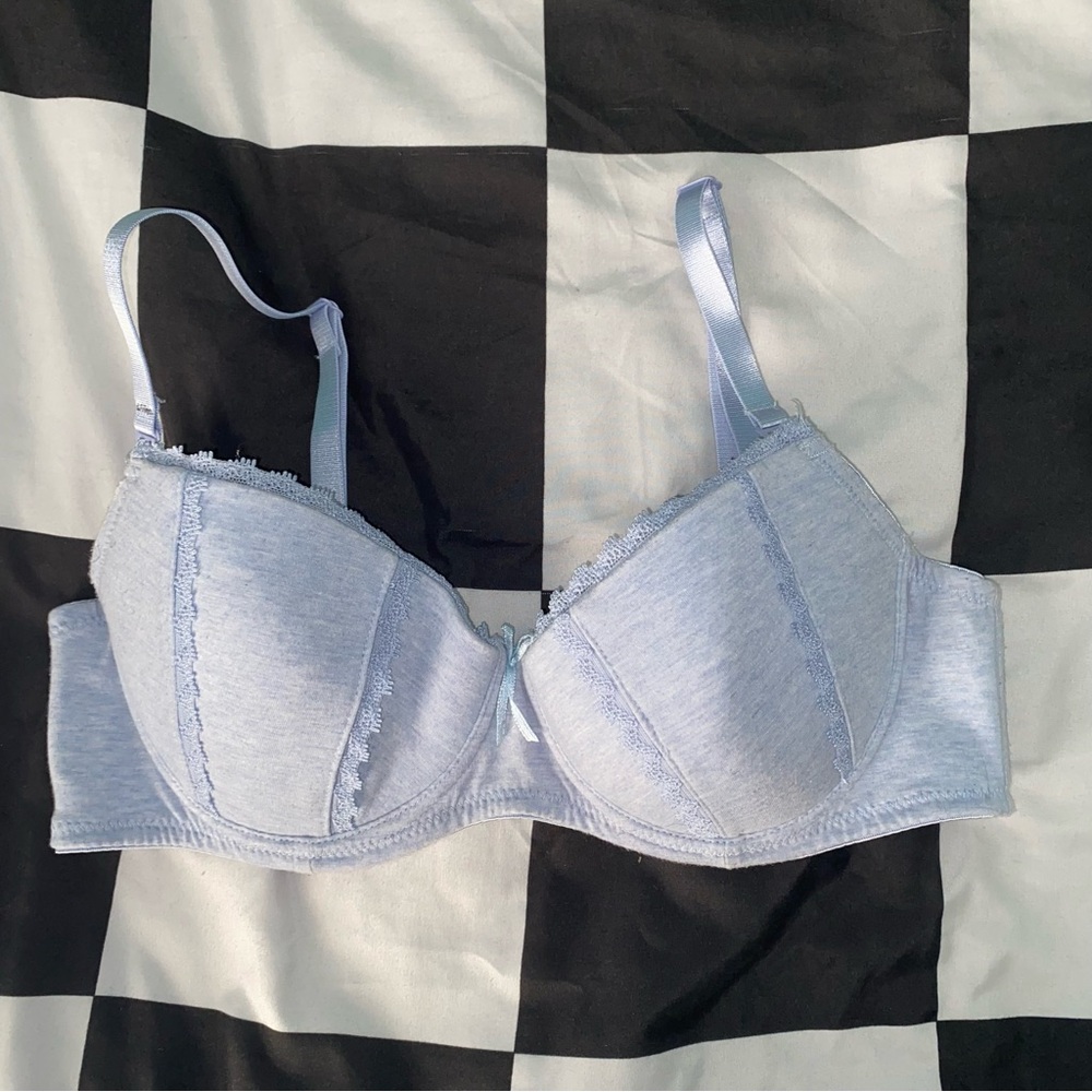Light blue bra